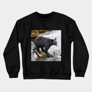 Black Bear at River's Edge Crewneck Sweatshirt